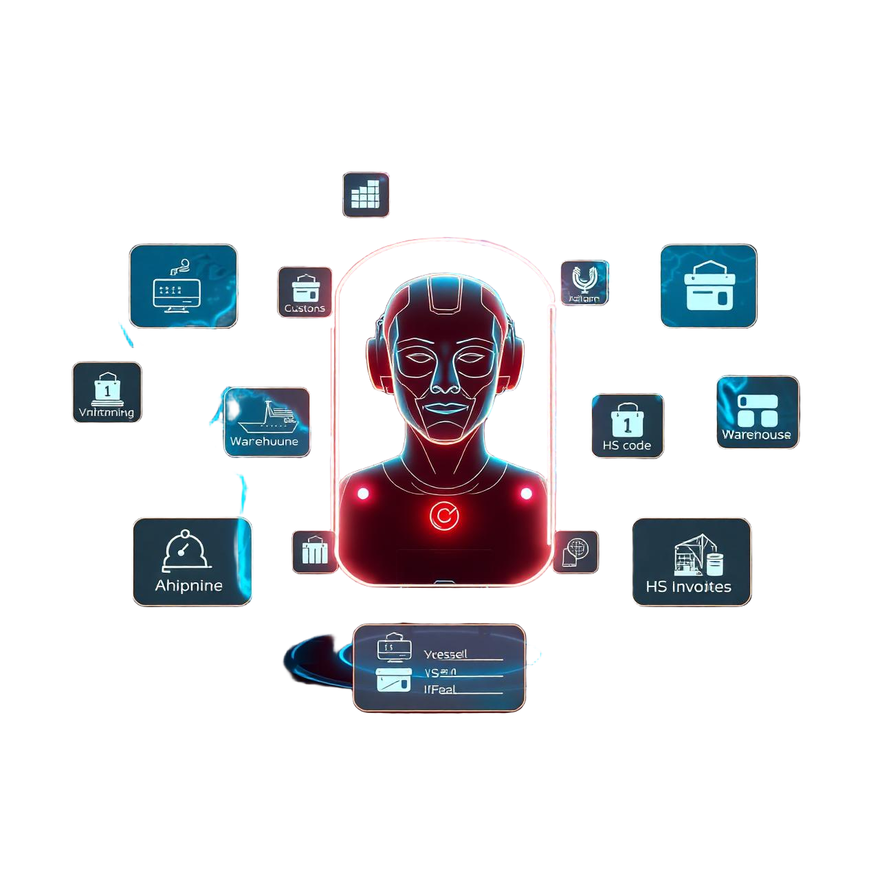 AI agent command center hologram